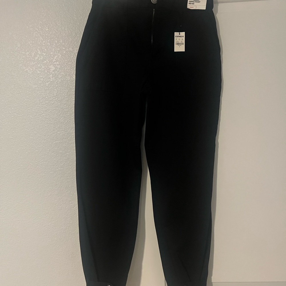 Express Black Ankle Cropped Pants